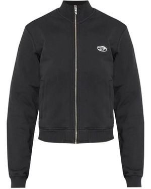 DIESEL Zip-Up Bomber Jacket - Black