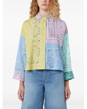 Weekend by Maxmara Patchwork Bandana-Print Shirt - Blue