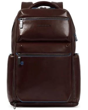 Piquadro Multi-Pocket Laptop Backpack - Purple
