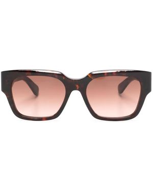 Chloé Logo-Print Square-Frame Sunglasses - Pink