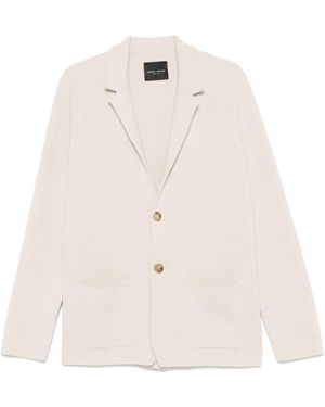 Roberto Collina Knitted Blazer - White