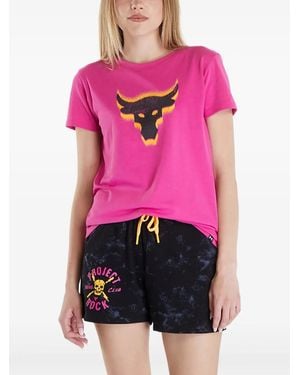 Under Armour Project Rock Underground Core T-Shirt - Pink