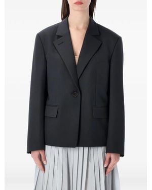 Low Classic Blazer Mit Knopfverschluss - Schwarz