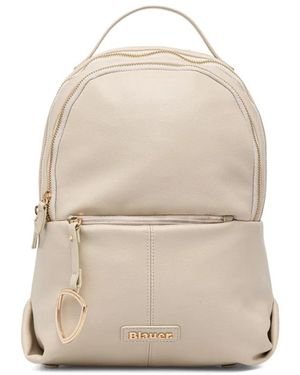 Blauer Mochila Con Placa Del Logo - Neutro