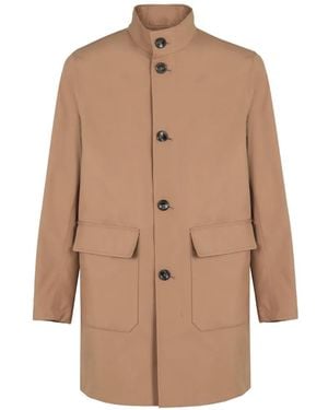 Herno Flap-Pockets Button Jacket - Natural
