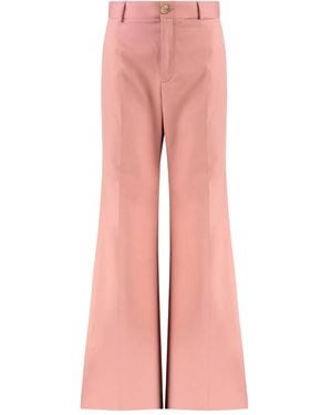 Chloé Buttoned Flared Trousers - Pink