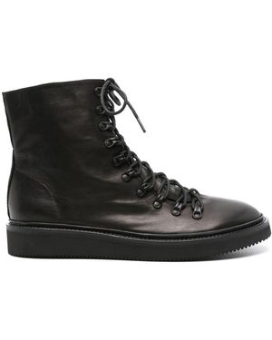 Yohji Yamamoto Bottines Horse Grain - Noir