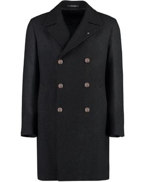 Tagliatore Doppelreihiger Mantel - Schwarz