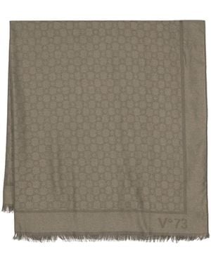 V73 Sjaal Met Logo Patroon - Bruin