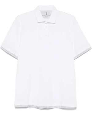 Brunello Cucinelli Faux-Layered Polo Shirt - White