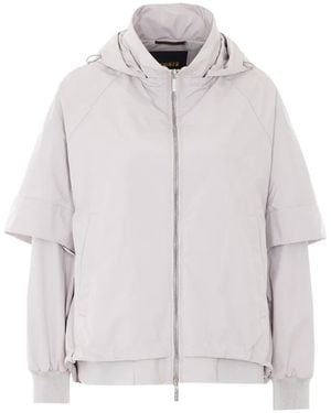 Moorer Talitha-Stp Detachable-Hood Jacket - White