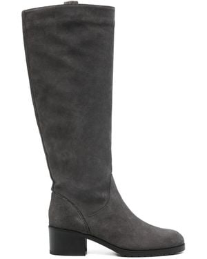 Doucal's Suede 50Mm Block-Heel Boots - Black