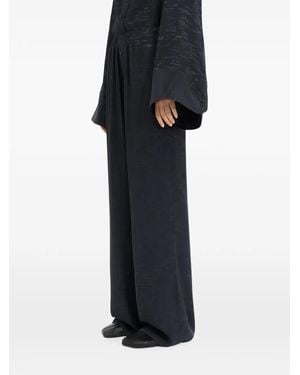 MM6 by Maison Margiela Wide-Leg Trousers - Blue