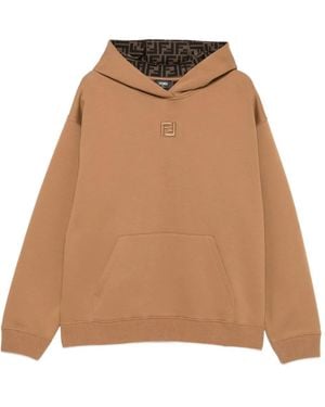 Fendi Hoodie À Motif Ff Brodé - Neutre