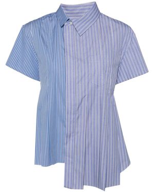 Sacai ストライプ シャツ - ブルー