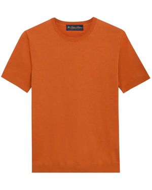 Brooks Brothers Short-Sleeve Ribbed Top - Orange
