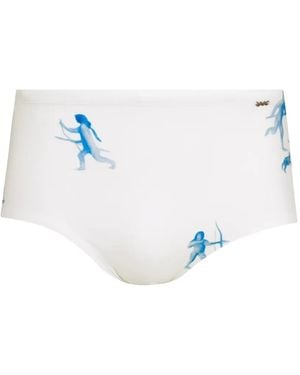 Amir Slama Short De Bain Imprimé - White