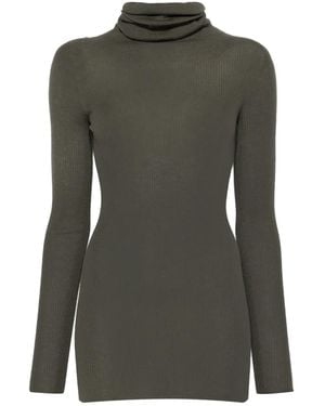 Rick Owens Ribbed Turtleneck Jumper - Green