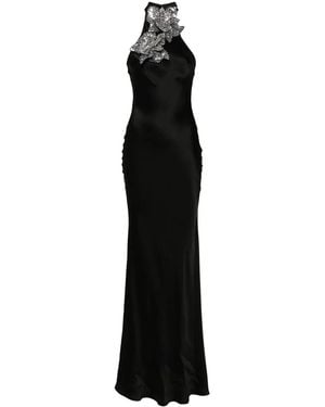 Amen Crystal-Embellishment Maxi Dress - Black