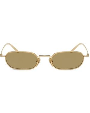 Prada Geometric-Frame Sunglasses - Metallic