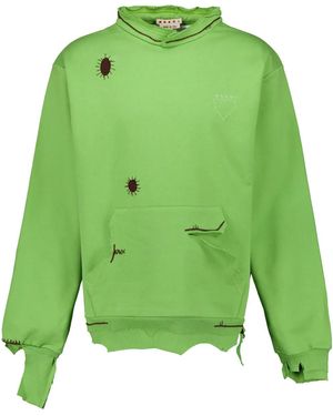 Marni Distressed Sweatshirt - Green
