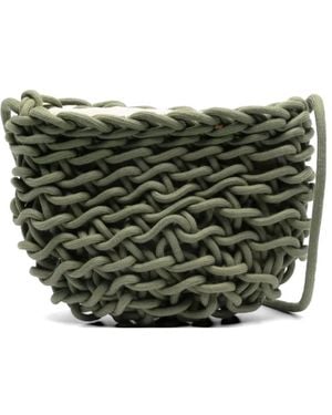 Alienina Borsa A Tracolla Xena Intrecciata - Verde