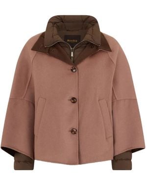 Moorer Lenie-Cwb Cape Jacket - Brown