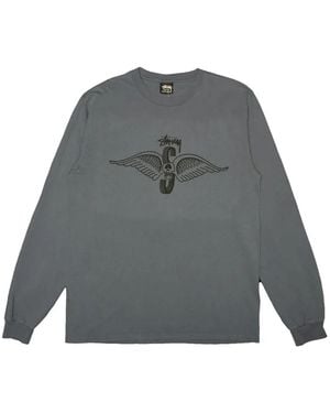 Stussy Long-Sleeves Sweatshirt - Grey