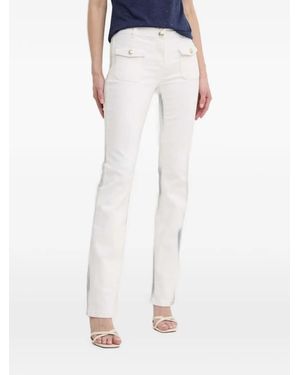 Morgan Jeans Met Zak Met Knoop - Wit