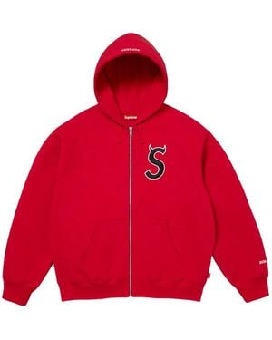 Supreme Devil Hoodie Mit Reißverschluss - Rot