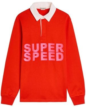 JW Anderson Super Speed Cotton Polo Shirt - Red