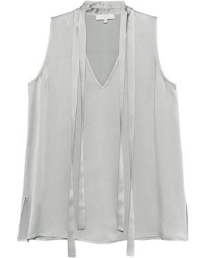 Antonelli Abelia Tie-Neck Blouse - Grey