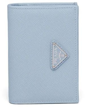 Prada Portafoglio Piccolo Con Applicazione - Blu