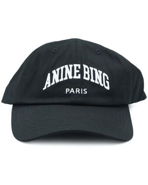 Anine Bing Jeremy Baseball Cap Paris - Black