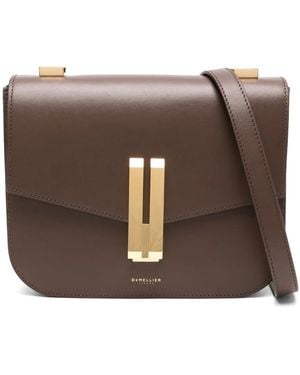 DeMellier Vancouver Grained-Leather Crossbody Bag - Brown