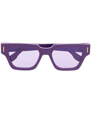 Retrosuperfuture Logo-Print Square-Frame Sunglasses - Purple