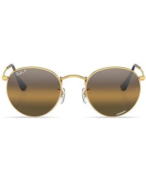 Ray-Ban Runde Chromance Sonnenbrille - Braun