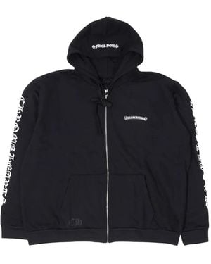 Chrome Hearts Logo-Detail Zip-Up Hoodie - Black