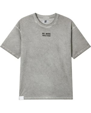 Izzue Acid-Wash Cotton T-Shirt - Grey
