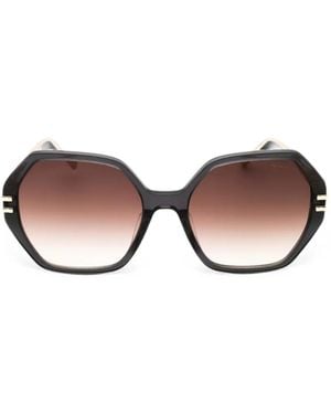 Chopard Oversized Geometric-Frame Sunglasses - Pink