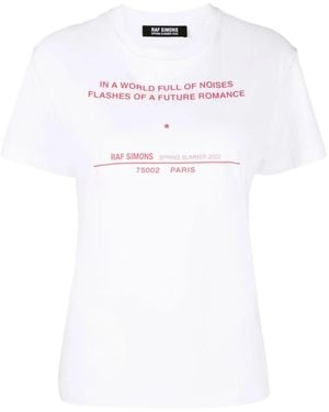 Raf Simons Tour-Print Short-Sleeve T-Shirt - White