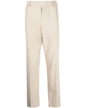 James Perse High-Rise Straight-Leg Trousers - Natural