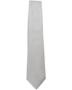 Emporio Armani Textured Tie - White