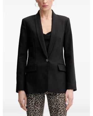 Morgan Viko.F Shawl-Lapel Single-Breasted Blazer - Black