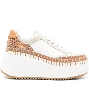 Chloé Nama Platform Trainers - White