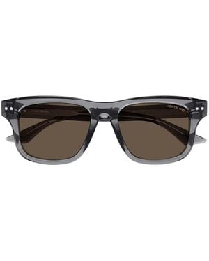 Montblanc Square-Frame Sunglasses - Grey