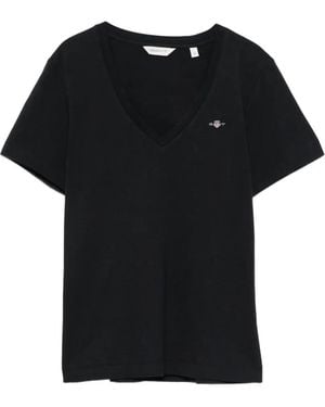 GANT V-Neck T-Shirt - Black
