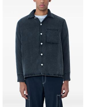 Nomarythm Textile Camisa Texturizada Con Bolsillos De Parche - Azul