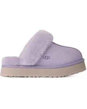 UGG Disquette Shearling-Trim Slippers - Purple