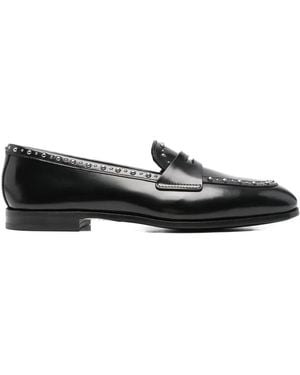ローファー・オックスフォード CHURCH'S PRISCILLA LOAFERS IN POLISHED LEATHER Black Polished Fumé Leather Loafer | Church's